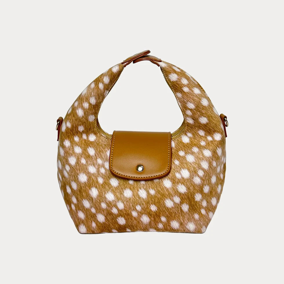 Courtney Animal Printed Suede Crossbody