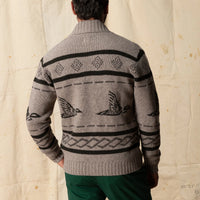 Flying Mallard Merino Intarsia Full Zip Sweater