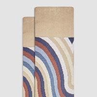 Serpentine Stripe Mid-Calf Socks (2 Colors)