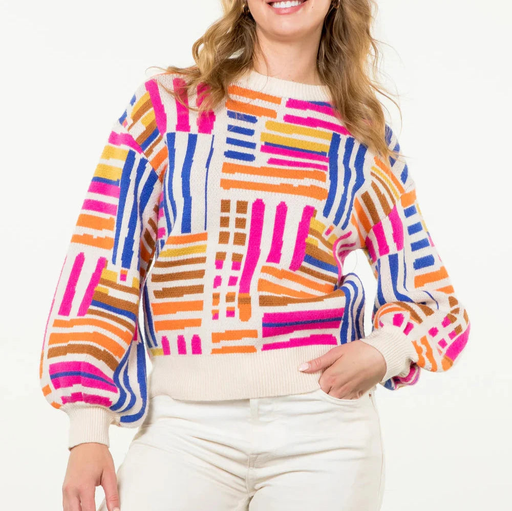 Pattern Knit Sweater