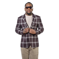 Santiago Brown Plaid Blazer