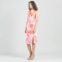 Butter Knit - Side Slit Midi Dress - Sunset Petals