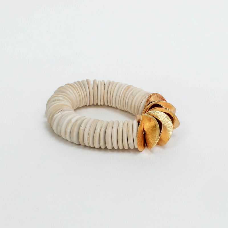 Cote D'Ivorie White Coconut Wood Bracelet