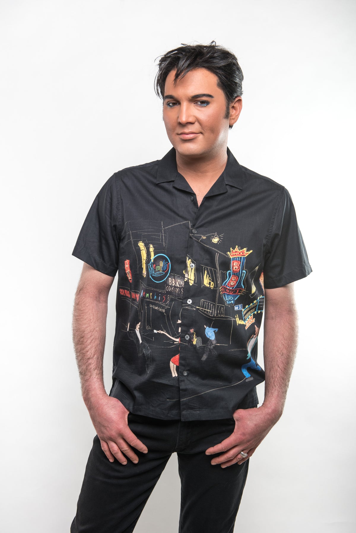 Beale Street Shirt- Black Stitch Note