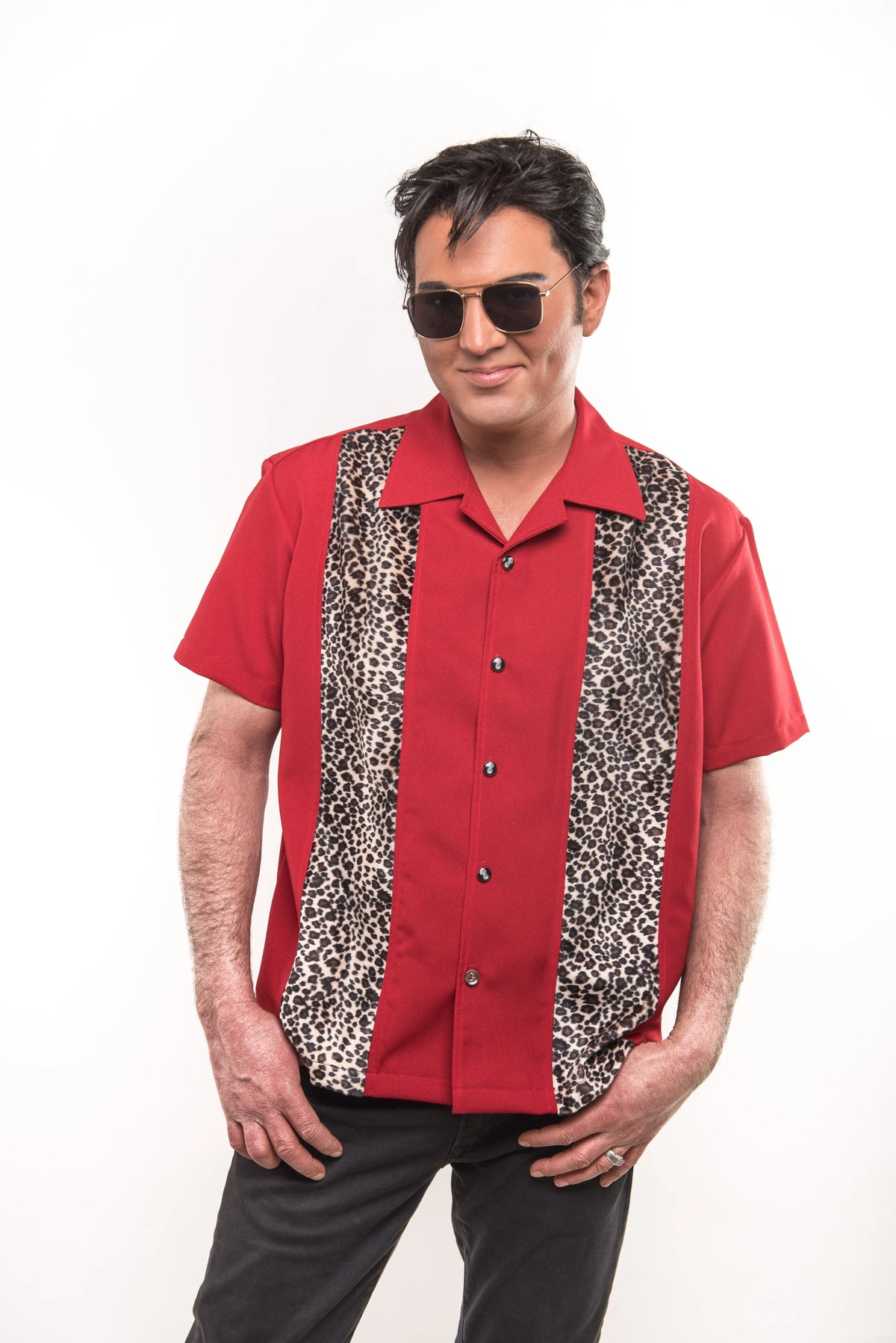 Leopard Panel- Red - Lansky Bros.