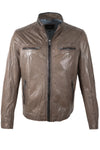 Nash Leather Jacket- Grey