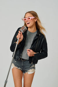Hera Perforated Leather Jacket