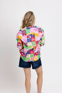 Fruit Quilt Poplin Pocket Top