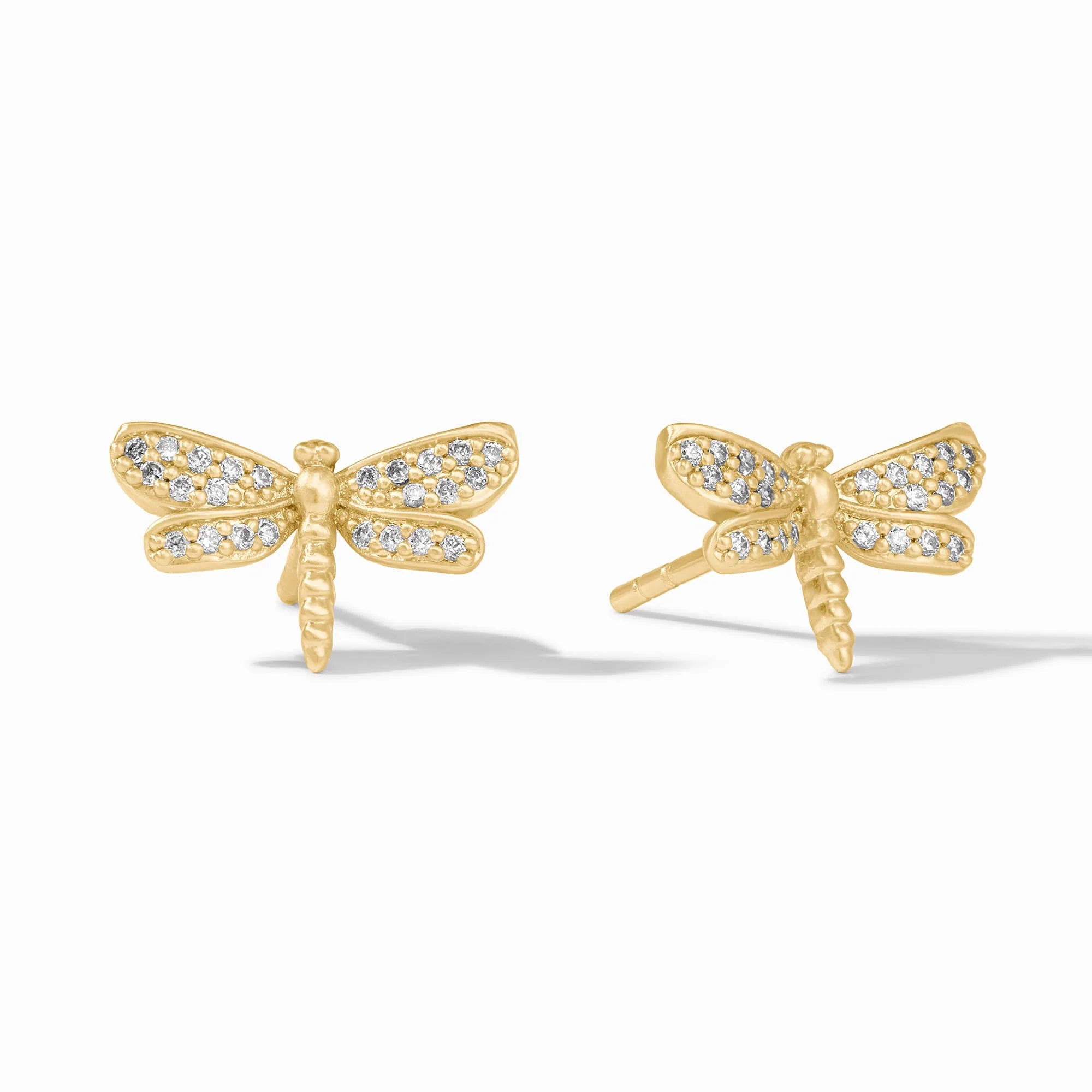 Dragonfly Pavé Stud Earrings