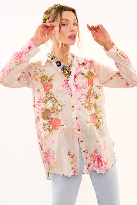 Floral Embellished Shirt