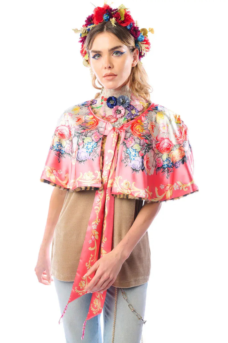 Grace Kelly Reversible Fur Cape Aratta