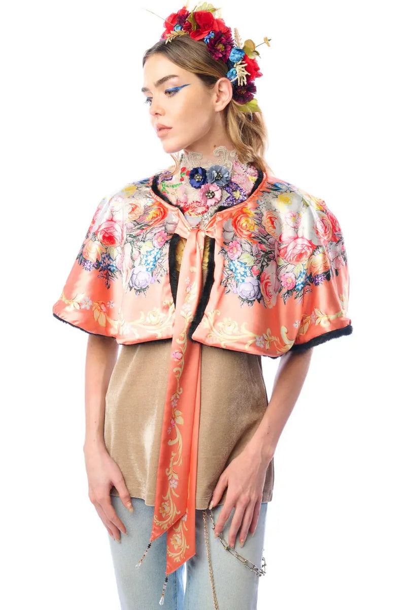 Grace Kelly Reversible Fur Cape Aratta