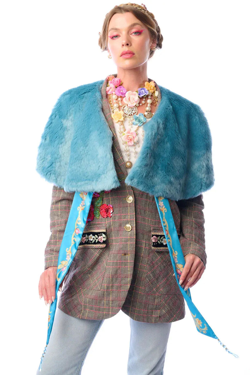 Grace Kelly Reversible Fur Cape Aratta