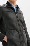 Edward Black Leather Jacket Regency