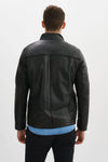 Edward Black Leather Jacket Regency