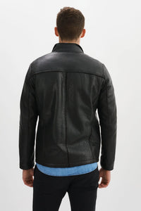 Edward Black Leather Jacket Regency