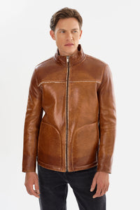 Edward Cognac Leather Jacket Regency