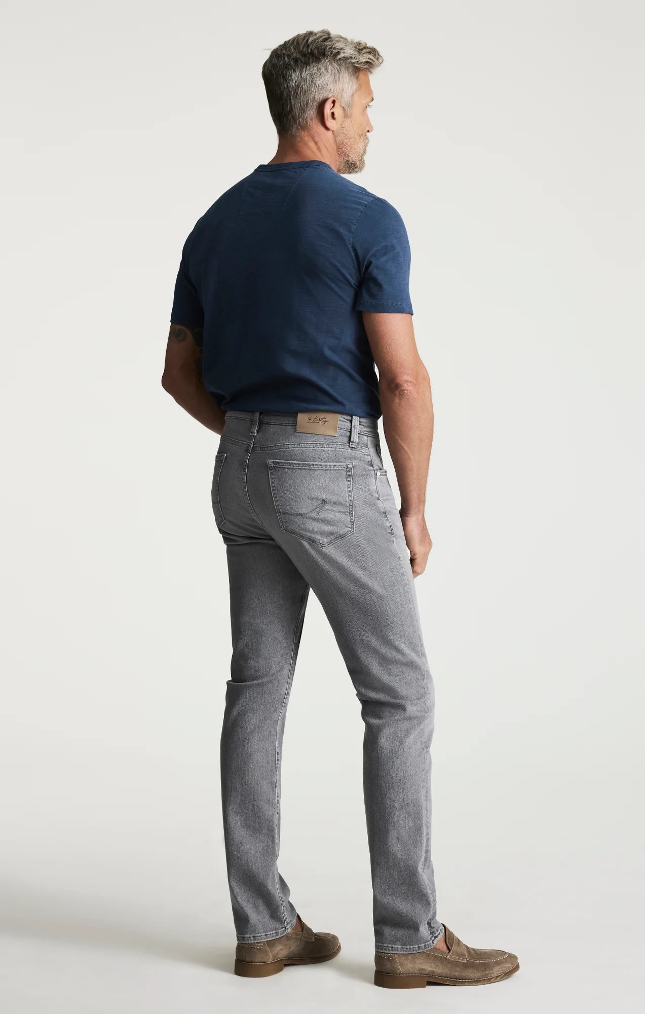 Relaxed Straight Leg Pants - Light Smoke Brushed Urban