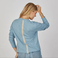 Relaxed Crew Blue w/ Taupe Stripe