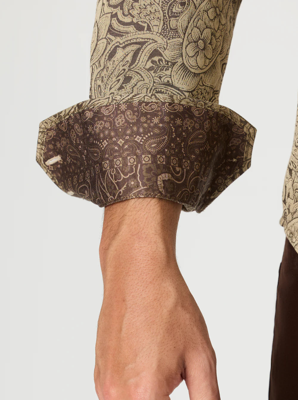 Hudson Khaki Paisley Sport Shirt