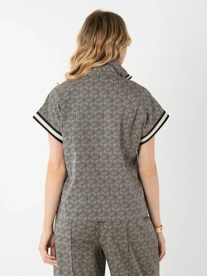 Poppy Pullover - Black Tonal Monogram EMILY McCARTHY