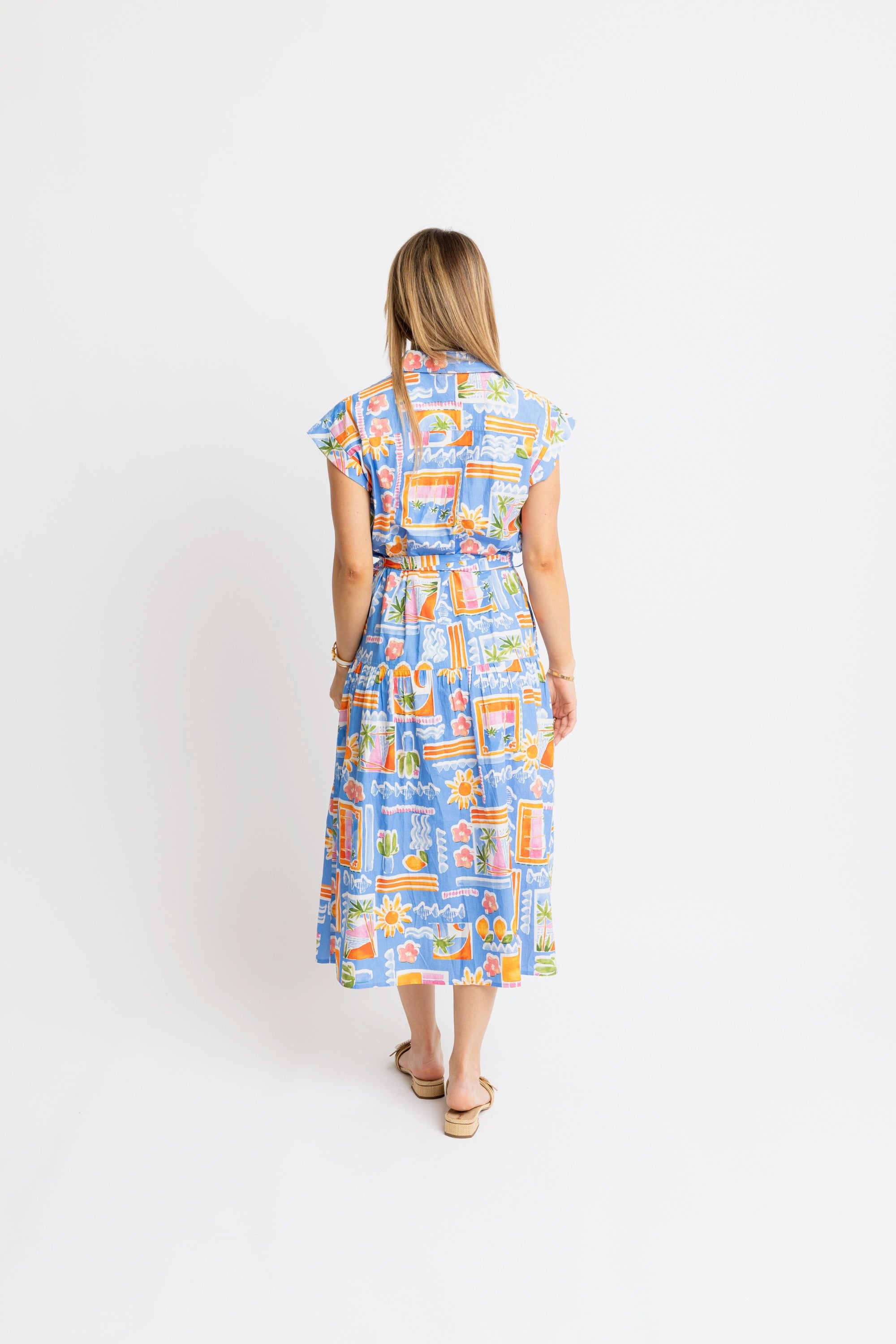 Santorini Pocket Shirt Dress Maxi