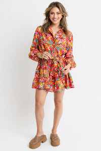 Floral Garden Tier Tie Dress