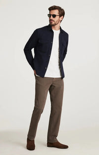 Charisma Relaxed Straight Pants - Coffee Diagonal 34 Heritage