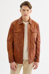 Ferry Bright Cognac Leather Jacket