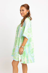 SEA SHELL STRIPE SHIRT DRESS
