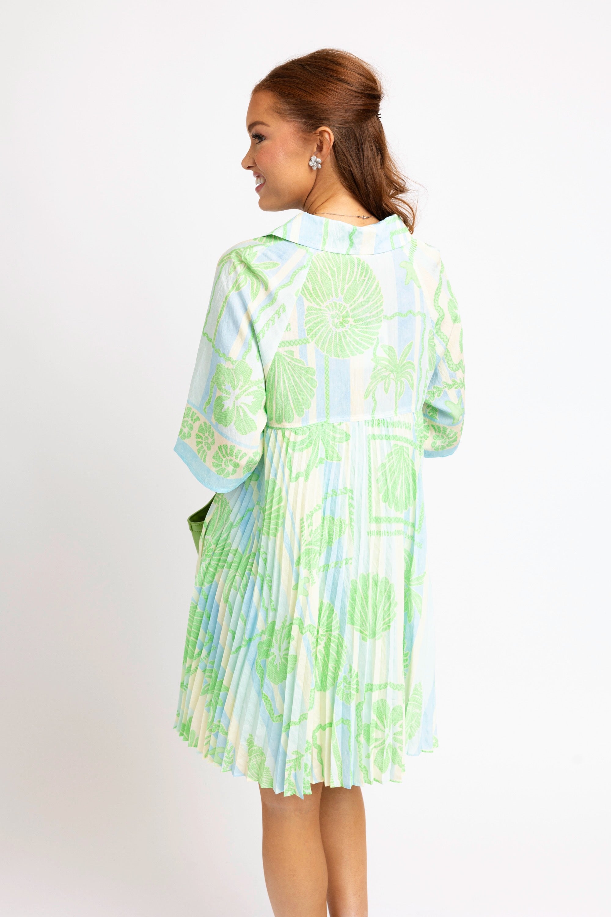 SEA SHELL STRIPE SHIRT DRESS