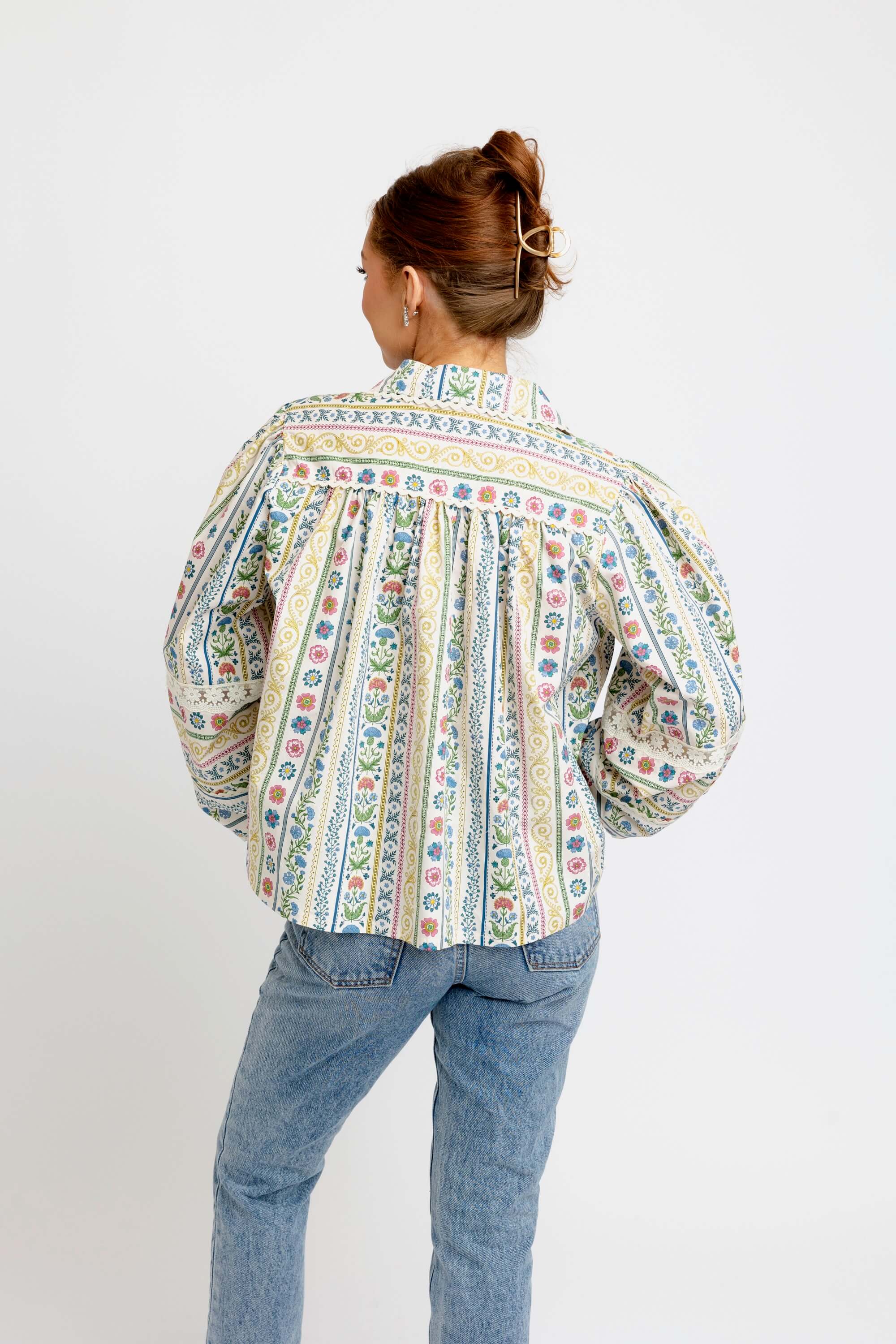 French Cottage Floral Top