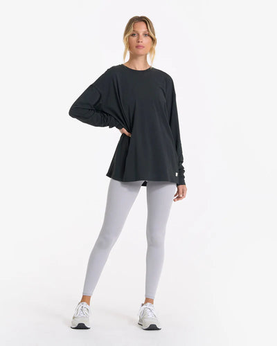 Long-Sleeve Feather Tee - Washed Black