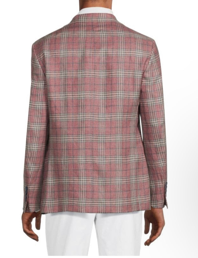 Plaid Linen Blazer (Online Only)