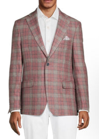 Plaid Linen Blazer (Online Only)