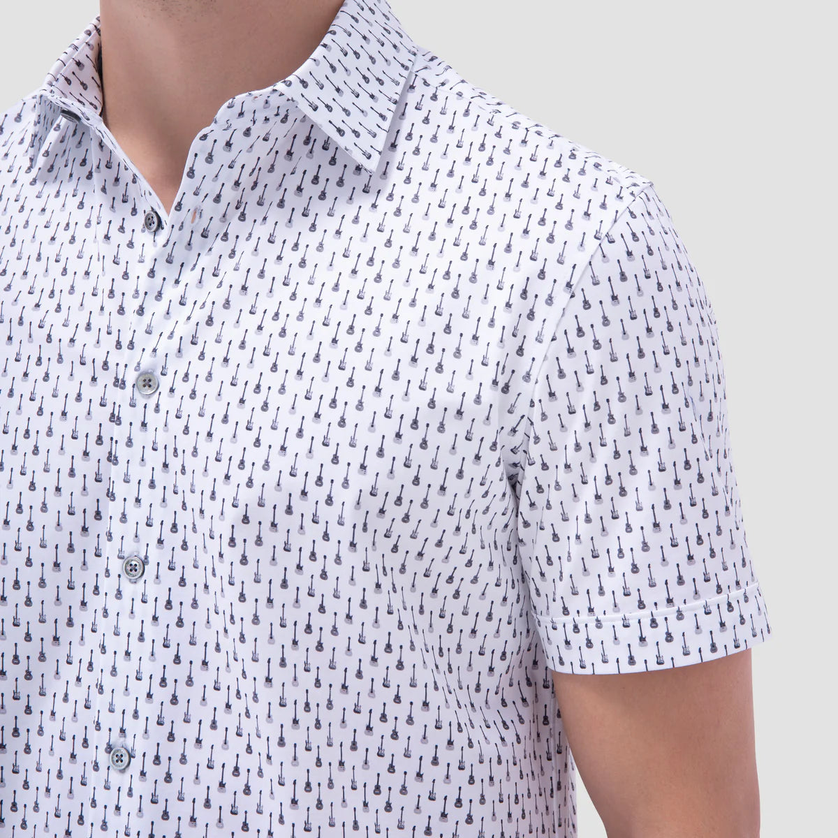 Miles Guitar OoohCotton® Short-Sleeve Shirt Bugatchi