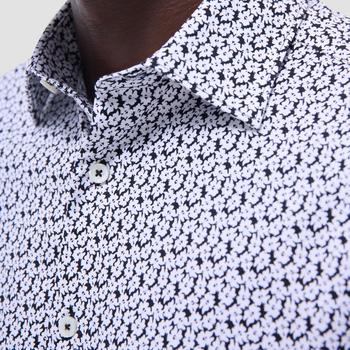 Miles Floral OoohCotton® Short-Sleeve Shirt Bugatchi