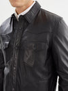 Grant Leather Jacket- Black