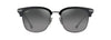 Kalaunu Asian Fit - Shiny Black with Dark Silver Maui Jim