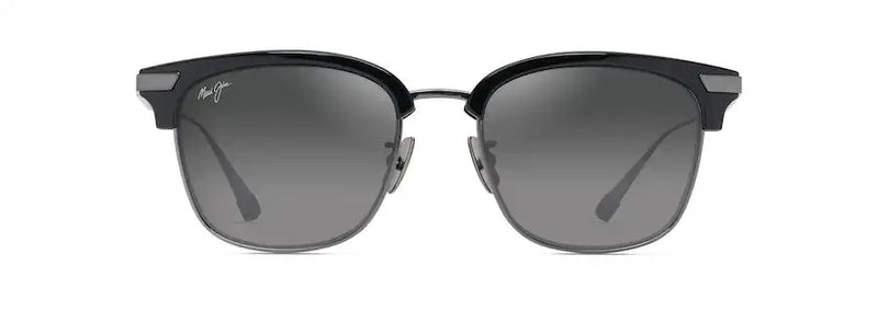 Kalaunu Asian Fit - Shiny Black with Dark Silver Maui Jim
