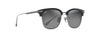 Kalaunu Asian Fit - Shiny Black with Dark Silver Maui Jim
