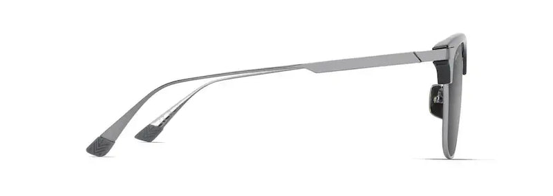 Kalaunu Asian Fit - Shiny Black with Dark Silver Maui Jim