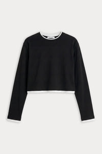 The Long Sleeve Layered Tee - black