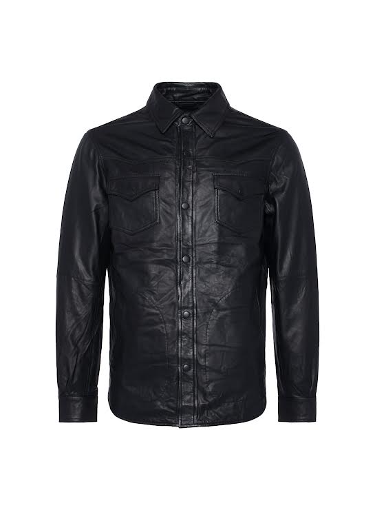 Grant Leather Jacket- Black - Lansky Bros.