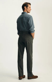 Relaxed Straight Leg Pants -  Deep Teal Twill
