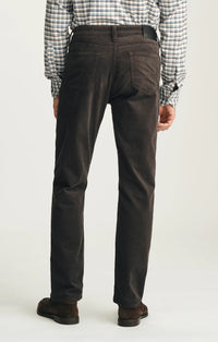 Relaxed Straight Leg Pants - Brown Diagonal Luxe