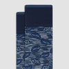 Autumn Leaf Mid-Calf Socks - Navy Bugatchi