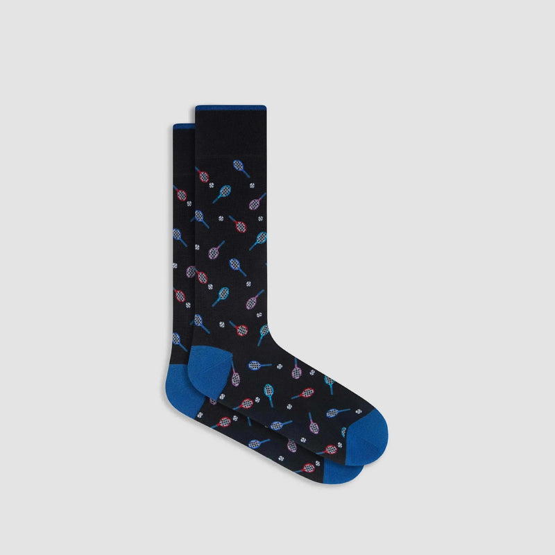Tennis Mid-Calf Socks - Black Bugatchi