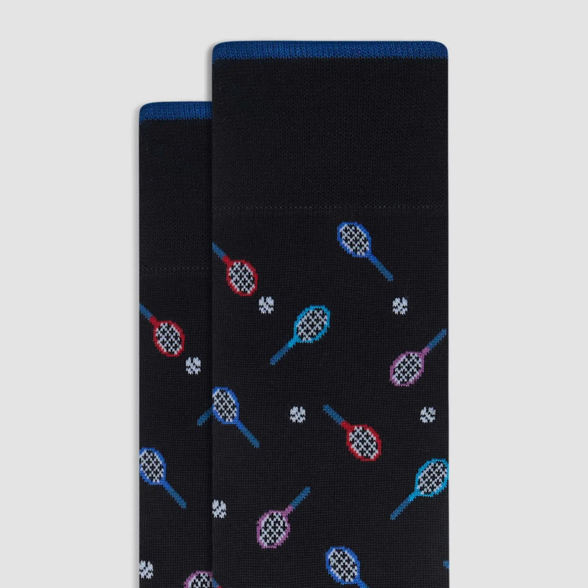 Tennis Mid-Calf Socks - Black Bugatchi