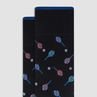 Tennis Mid-Calf Socks - Black Bugatchi
